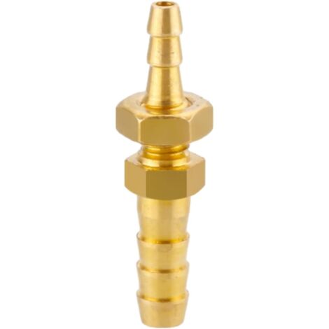 Raccord cannelé en laiton 1/2", filetage femelle, épisseur de métaux, barbillons, raccord tuyau, connecteur adaptateur pour air, eau, huile (épaisseur 8 mm) 6mm-4mm Cuivre (1/5)