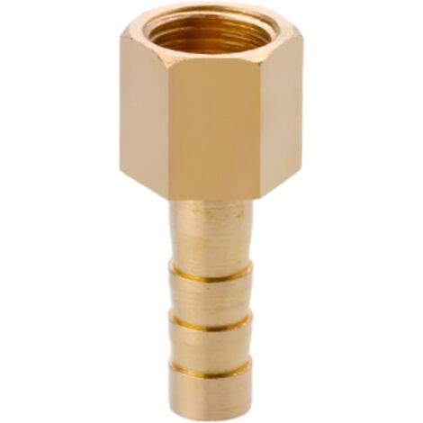 Raccord cannelé en laiton 1/2", filetage femelle, épisseur de métaux, barbillons, raccord tuyau, connecteur adaptateur pour air, eau, huile (épaisseur 8 mm) Filetage Femelle G1/8 6MM (1/5)