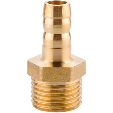 Raccord cannelé en laiton 1/2", filetage femelle, épisseur de métaux, barbillons, raccord tuyau, connecteur adaptateur pour air, eau, huile (épaisseur 8 mm) Filetage Mâle G1/2 11,5 MM (1/5)