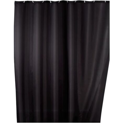 1 Rideau de douche,Antimoisissure,Polyester,Hydrofuge,Noir,180x200 cm,Salle de bain (1/5)