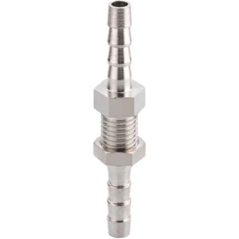 Raccord cannelé en laiton 1/2", filetage femelle, épisseur de métaux, barbillons, raccord tuyau, connecteur adaptateur pour air, eau, huile (épaisseur 8 mm) Pagode 4 Mm Argent (1/5)