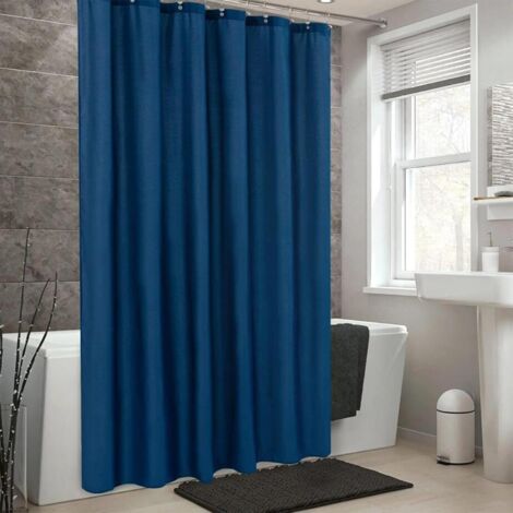 1 Rideau Douche, Tissu Polyester Imperméable, Anti Moisissure, 90x190cm, Pour Salle De Bain (1/5)