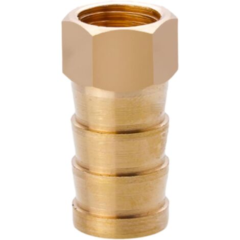 Raccord cannelé en laiton 1/2", filetage femelle, épisseur de métaux, barbillons, raccord tuyau, connecteur adaptateur pour air, eau, huile (épaisseur 8 mm) Filetage Femelle G1/4 14MM (1/5)