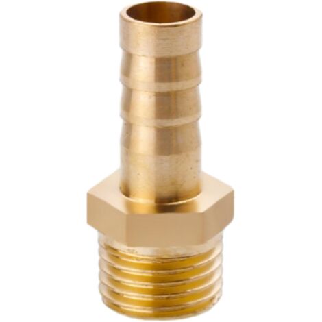 Raccord cannelé en laiton 1/2", filetage femelle, épisseur de métaux, barbillons, raccord tuyau, connecteur adaptateur pour air, eau, huile (épaisseur 8 mm) Filetage Mâle G1/4 8MM (1/5)