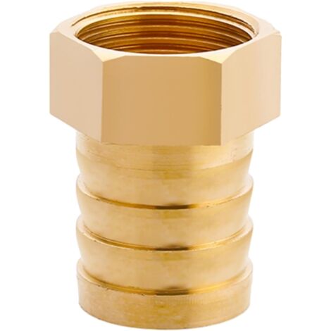 Raccord cannelé en laiton 1/2", filetage femelle, épisseur de métaux, barbillons, raccord tuyau, connecteur adaptateur pour air, eau, huile (épaisseur 8 mm) Filetage Femelle G1 32 MM d'épaisseur (1/5)