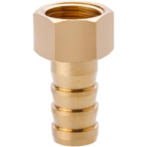 Raccord cannelé en laiton 1/2", filetage femelle, épisseur de métaux, barbillons, raccord tuyau, connecteur adaptateur pour air, eau, huile (épaisseur 8 mm) Filetage Femelle G1/4 10MM (1/5)