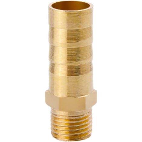 Raccord cannelé en laiton 1/2", filetage femelle, épisseur de métaux, barbillons, raccord tuyau, connecteur adaptateur pour air, eau, huile (épaisseur 8 mm) Filetage Mâle G1/8 10MM (1/5)
