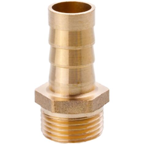 Raccord cannelé en laiton 1/2", filetage femelle, épisseur de métaux, barbillons, raccord tuyau, connecteur adaptateur pour air, eau, huile (épaisseur 8 mm) Filetage Mâle G3/8 12MM (1/5)