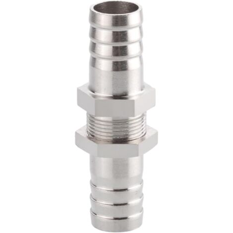 Raccord cannelé en laiton 1/2", filetage femelle, épisseur de métaux, barbillons, raccord tuyau, connecteur adaptateur pour air, eau, huile (épaisseur 8 mm) Pagode 14 Mm Argent (1/5)
