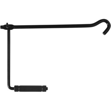 1 Cric à bascule pliable, Acier chromé et fer, Poignée plastique, Pour voiture camion caravane (1/5)
