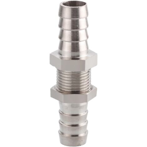 Raccord cannelé en laiton 1/2", filetage femelle, épisseur de métaux, barbillons, raccord tuyau, connecteur adaptateur pour air, eau, huile (épaisseur 8 mm) Pagode 10 Mm Argent (1/5)