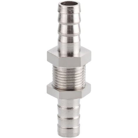 Raccord cannelé en laiton 1/2", filetage femelle, épisseur de métaux, barbillons, raccord tuyau, connecteur adaptateur pour air, eau, huile (épaisseur 8 mm) Pagode Mm Argent (1/5)