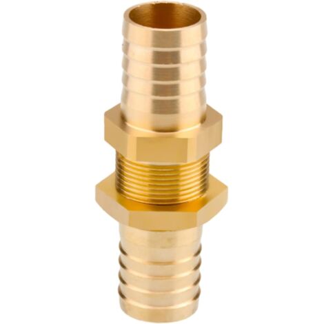 Raccord cannelé en laiton 1/2", filetage femelle, épisseur de métaux, barbillons, raccord tuyau, connecteur adaptateur pour air, eau, huile (épaisseur 8 mm) Pagode 16 Mm Grand Cuivre (1/5)