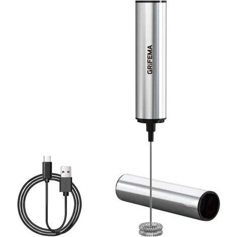 1 Mousseur à Lait Électrique, Rechargeable USB-C, 13000 tr/min, Acier Inoxydable, Pour Café, Latte, Matcha (1/5)