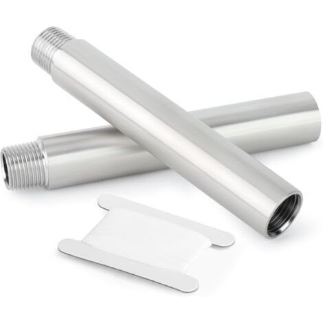 2 pièces 50mm 1 "x 1" mâle BSP Mamelon Tuyau coulé 304 raccords de tuyauterie en Acier Inoxydable 150mm 1/4"M-1/4"F (1/5)