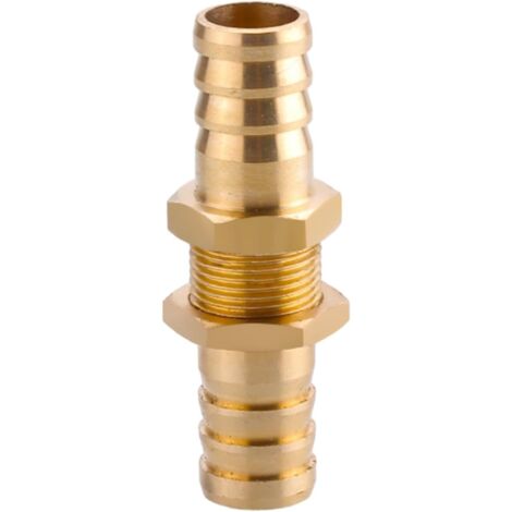 Raccord cannelé en laiton 1/2", filetage femelle, épisseur de métaux, barbillons, raccord tuyau, connecteur adaptateur pour air, eau, huile (épaisseur 8 mm) Pagode 12 Mm Petit Cuivre (1/5)