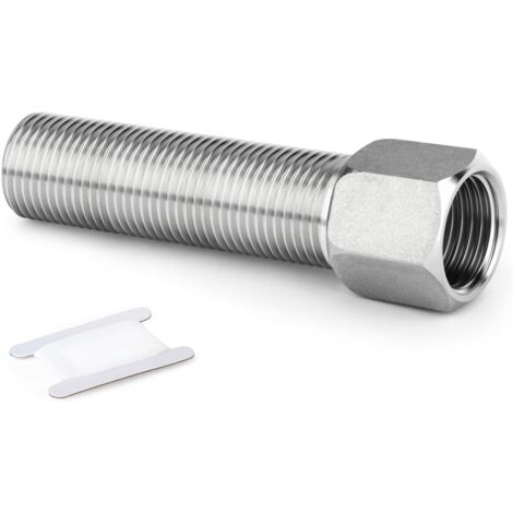 1PCS Raccord de tuyauterie en acier inoxydable 304, Adaptateur hexagonal à rallonge, 1/2" MBSP x FBSP, Longueur 60 mm/2.36 pouce 1 Pcs 100 mm (1/5)