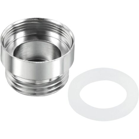 G1/2 Mâle à M221.0 Fermelle Filetage Robinet Adaptateur, Chromé Aérateur Connecteur Raccord pour Jardin Tuyau Eau Filtre, Argent - (1/4)