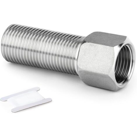 1PCS Raccord de tuyauterie en acier inoxydable 304, Adaptateur hexagonal à rallonge, 1/2" MBSP x FBSP, Longueur 60 mm/2.36 pouce 1 Pcs 70 mm (1/5)