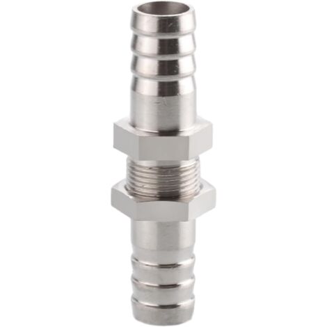 Raccord cannelé en laiton 1/2", filetage femelle, épisseur de métaux, barbillons, raccord tuyau, connecteur adaptateur pour air, eau, huile (épaisseur 8 mm) Pagode 12 Mm Argent (1/5)