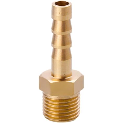 Raccord cannelé en laiton 1/2", filetage femelle, épisseur de métaux, barbillons, raccord tuyau, connecteur adaptateur pour air, eau, huile (épaisseur 8 mm) Filetage Mâle G1/8 4MM (1/5)