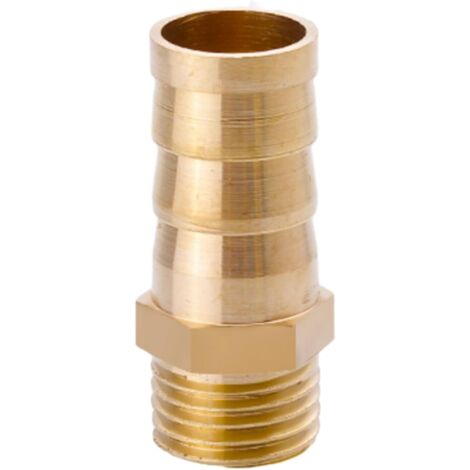Raccord cannelé en laiton 1/2", filetage femelle, épisseur de métaux, barbillons, raccord tuyau, connecteur adaptateur pour air, eau, huile (épaisseur 8 mm) Filetage Mâle G1/4 12MM (1/5)