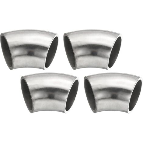 4pcs Coude À 45 Degrés Avec Mandrin, 60mm Diamètre Extérieur Acier D'Échappement Raccord De Tuyauterie Inoxydable 304 Pour Tuyau - 19mm (1/5)