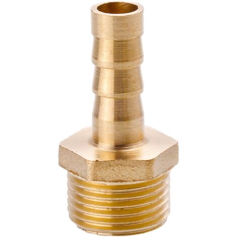 Raccord cannelé en laiton 1/2", filetage femelle, épisseur de métaux, barbillons, raccord tuyau, connecteur adaptateur pour air, eau, huile (épaisseur 8 mm) Filetage Mâle G3/8 8MM (1/5)
