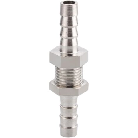 Raccord cannelé en laiton 1/2", filetage femelle, épisseur de métaux, barbillons, raccord tuyau, connecteur adaptateur pour air, eau, huile (épaisseur 8 mm) Pagode 6 Mm Argent (1/5)