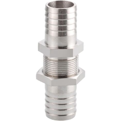 Raccord cannelé en laiton 1/2", filetage femelle, épisseur de métaux, barbillons, raccord tuyau, connecteur adaptateur pour air, eau, huile (épaisseur 8 mm) Pagode 16 Mm Argent (1/5)