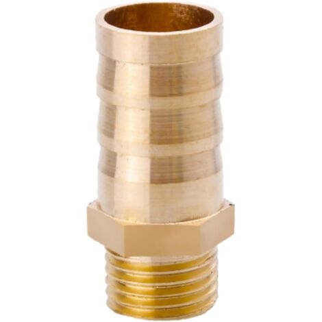 Raccord cannelé en laiton 1/2", filetage femelle, épisseur de métaux, barbillons, raccord tuyau, connecteur adaptateur pour air, eau, huile (épaisseur 8 mm) Filetage Mâle G1/4 14MM (1/5)