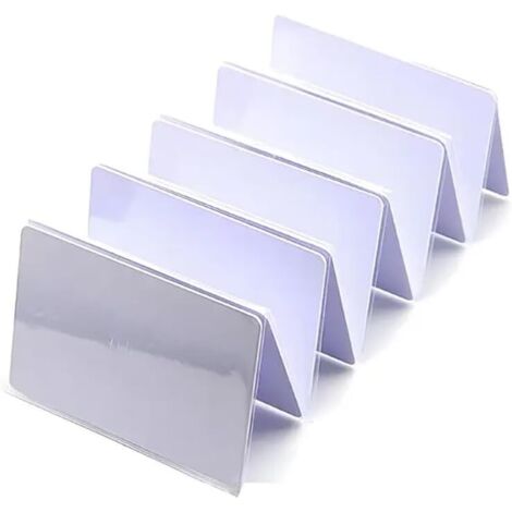 10 Carte vierge RFID, T5577 réinscriptible 125 kHz, Contrôle d'accès, Blanc standard (1/5)