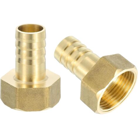 Raccord cannelé en laiton 1/2", filetage femelle, épisseur de métaux, barbillons, raccord tuyau, connecteur adaptateur pour air, eau, huile (épaisseur 8 mm) Filetage Femelle G3/8 12MM (1/5)