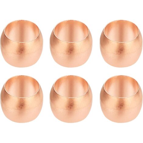 8mm Tube Embouts de Manchons Compression OD, 6Pcs Kit d'Assortiment Raccords à Virole en Cuivre pour Gaz d'Eau d'Air - 6mm (1/5)