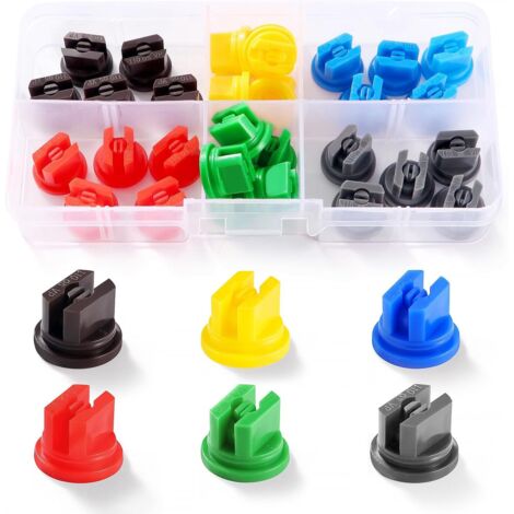 30 Pièces Buses de Pulvérisation en Plastique à 110 Degrés, Ventilateur Plat, Remplacement Buse Agricole Plastique, pour Désherbage - (1/5)
