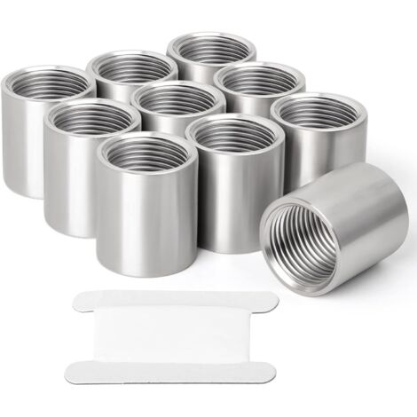 10 pièces Raccord de tuyauterie en acier inoxydable coulé, couplage, 1/4"x 1/4"BSP fileté femelle, pour gaz pétrole liquéfié - 1/4" BSP (1/5)