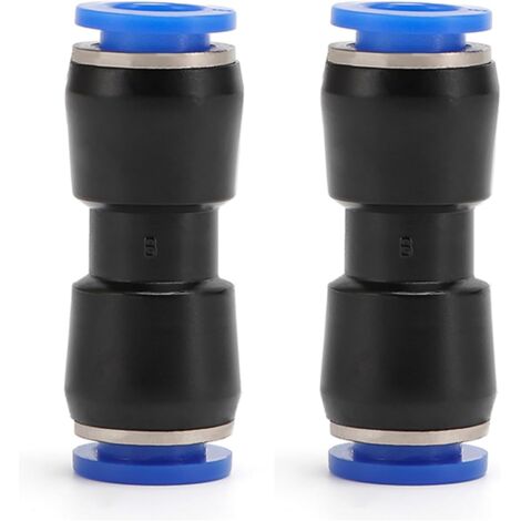 Connecteur pneumatique 2PCS coude/droit/type Y/T-Type/Réducteur de tube d'air pour la connexion rapide tuyauterie d'air, outils pneumatiques (réduction du raccord 10 mm à 8 mm) - Straight Fitting 8mm