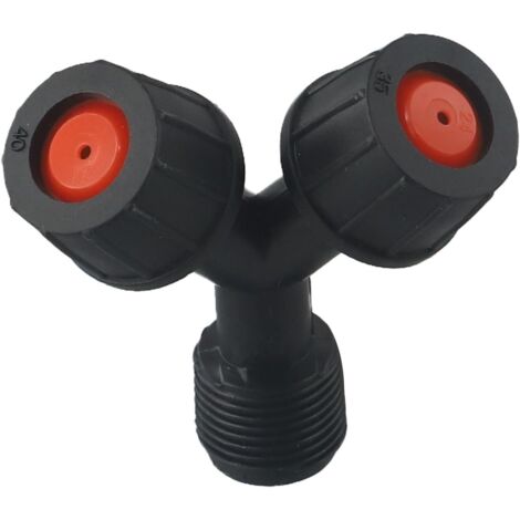 Buse de rechange pour pulvérisateur électrique à dos – 4 trous directs, coniques doubles, coniques/éventails Matériau PP, anti-âge, filetage 16 mm (C) - C (1/5)