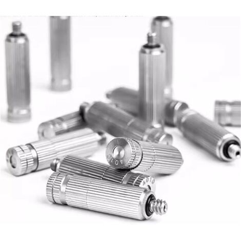 20 Pièces Buses de Brumisation avec filtre en Laiton, Haute Pression Buse d'atomisation G3/16 Système Refroidissement Irrigation(0.15mm) - 0.5mm