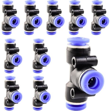 10 pièces 16 mm répartiteur en Y à 3 voies, raccord pneumatique, rapide plastique raccords Push to Connect, adaptateur de conduite d'air PY - PE-6mm (1/5)