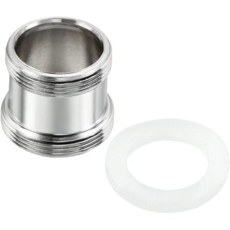 M241.0 Mâle à M221.0 Filetage Robinet Adaptateur, Chromé Plaqué Aérateur Connecteur Raccord pour Jardin Tuyau Eau Filtre, Argent - (1/4)