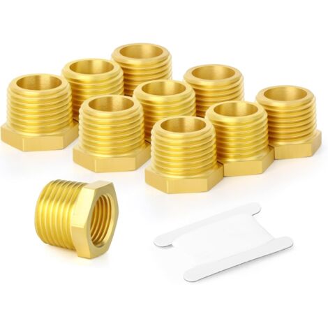 5 pièces en laiton réducteur hexagonal 3/8 "BSP mâle x 1/4" BSP femelle, raccord de tuyau fileté - 3/4"-1/2" (1/5)
