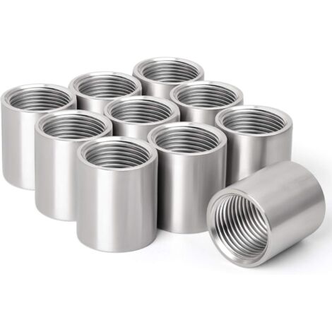 10 pièces Raccord de tuyauterie en acier inoxydable coulé, couplage, 1/4"x 1/4"BSP fileté femelle, pour gaz pétrole liquéfié - 3/8" BSP (1/5)