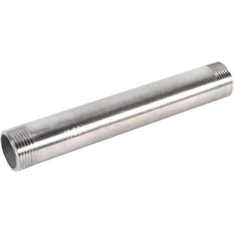 Raccord de tuyau, 1 raccord tuyau en acier inoxydable SS304 mâle x filetage 200 mm BSP 1/4" 1/2" 3/4" 1" 304 (1/4'') - 1'' (1/5)