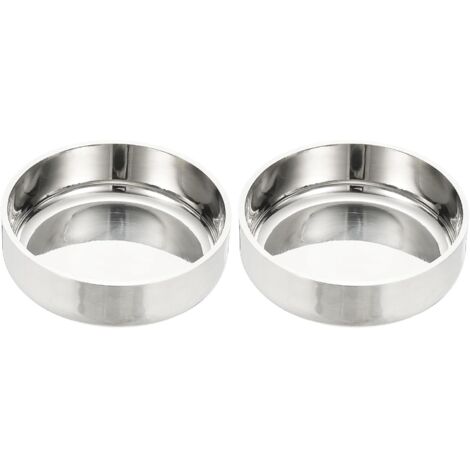 Emboutstuyau45 mmdiamètre extérieur, 2 emboutstuyau plats en acier inoxydable 304 Embouttuyau poli Capuchon rond pour les industriesla plomberie HVAC Tuyauterie métallique - 63 mm (1/5)