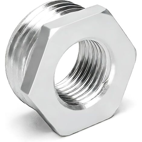 Douille hexagonale de réduction, 4 raccords tuyauterie en acier inoxydable 304, filetage mâle 1/2" x femelle 1/8", adaptateur réduction pour la plomberie, l'air et le gaz. - 1-1/4" NPT Male 3/8" (1/5)