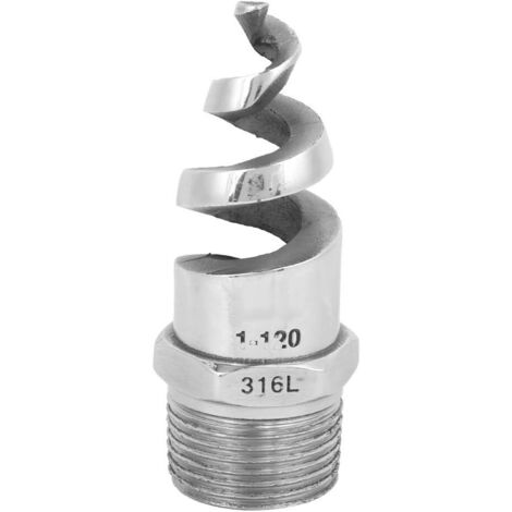 BUSE SPIRALE SPJT FILETAGE MÂLE EN ACIER INOXYDABLE 316L ACCESSOIRES D'ARROSAGE ANTI-OBSTRUCTION DE PULVÉRISATION DURABLE HAUTE PERFORMANCE POUR UTILISATION INDUSTRIELL (Gz/8 DN10) - G1DN25