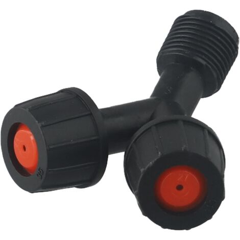 Buse de rechange pour pulvérisateur électrique à dos – 4 trous directs, coniques doubles, coniques/éventails Matériau PP, anti-âge, filetage 16 mm (C) - D