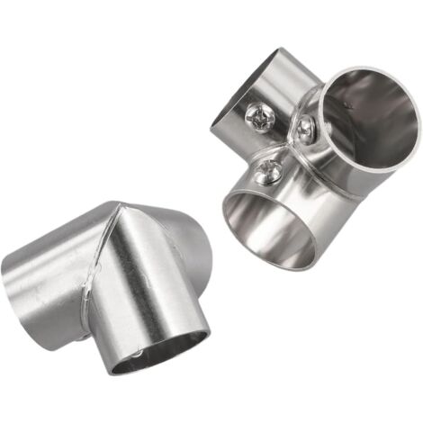 Raccord à bride en acier inoxydable pour tuyaux de 26 mm, raccord tuyau angle droit étagères, serres et meubles (angle 4 voies) - Right 3 way (1/5)