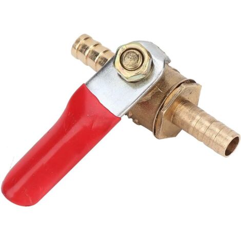 Vanne à bille 5 pièces vanne tuyau d'air en laiton Double Barb connecteur raccords de tuyauterie(6mm) - (1/5)